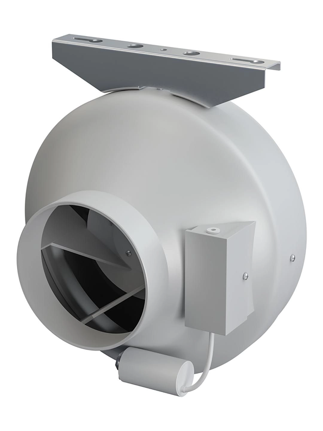 Вентилятор канальный CYCLONE D125 центробежный пластиковый корпус ERA PRO