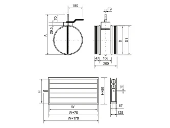 Клапан с приводом Ecoclima Pro Vent ECT VAL-T 400x200+P220